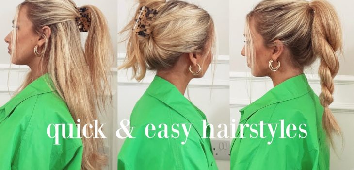 60 second hairstyles / 9 quick and easy hairstyles perfect for work, school